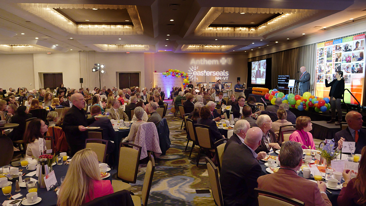 Easterseals NH & VT gathered with agency staff, clients, and their families at the DoubleTree by Hilton Manchester Downtown hotel for the agency’s Annual Celebration Breakfast