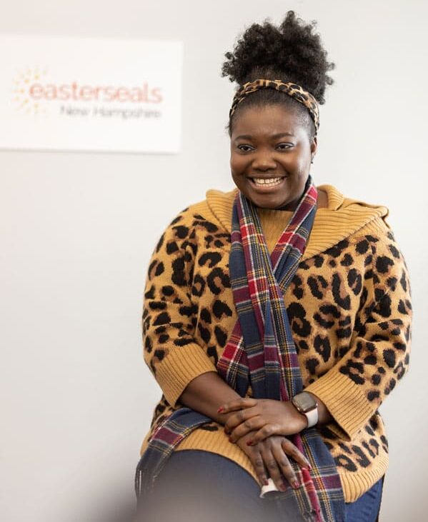 Easterseals NH residential education staff member smiling during an interview.