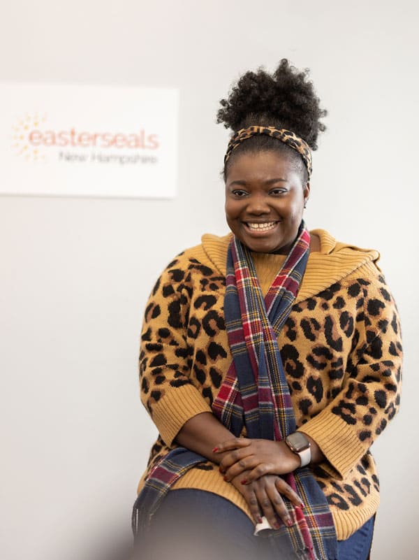 Easterseals NH residential education staff member smiling during an interview.